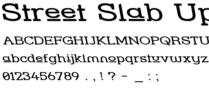Street Slab Upper - Wide Rev font